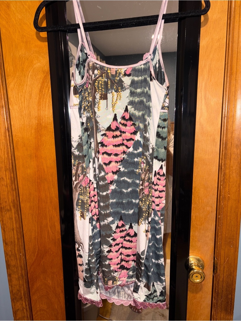 Peter Alexander Pink, Black & White Forest Print Chemise - Picture 6 of 8